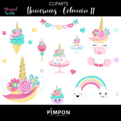 cliparts - images + digital papers - UNICORNS - collection 11 on internet