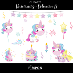 cliparts - images + digital papers - UNICORNS - collection 12 on internet