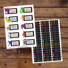 Mega Kit imprimible Etiquetas escolares - garten of banban en internet