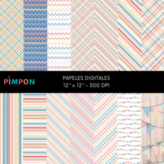 kit digital cliparts + fondos - pascuas - colección 01 - pimpon