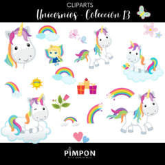cliparts - images + digital papers - UNICORNS - collection 13 on internet