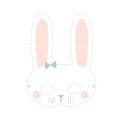 kit imprimible digital - pascuas - mascara de conejo
