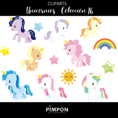 cliparts - images + digital papers - UNICORNS - collection 16 on internet