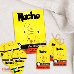 Kit imprimible personalizado - Pokemon - Pikachu