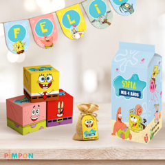 Imagem do Kit imprimible personalizado - Bob esponja caras