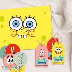 Kit imprimible personalizado - Bob esponja caras - comprar online