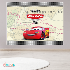 Banner imprimible digital 2 x 1.5 mts - CARS MOD. 02 RAYO MCQUEEN