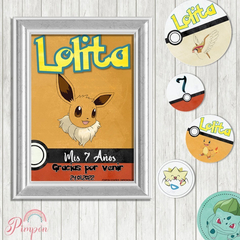 Kit imprimible textos editables - Pokemon - tienda online