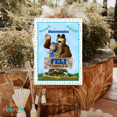 Kit imprimible personalizado - Masha y el oso mod. 01 - buy online