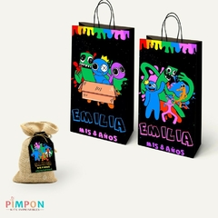Kit imprimible personalizado - Rainbow Friends - pimpon