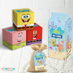 Kit imprimible personalizado - Bob esponja