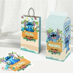 Kit imprimible textos editables - Stitch (celeste) - online store