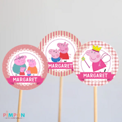 Kit imprimible personalizado - Peppa Pig - pimpon