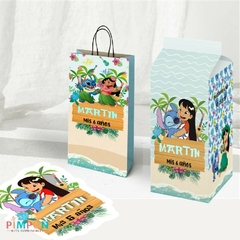 Kit imprimible personalizado - Lilo y Stitch (celeste) - tienda online