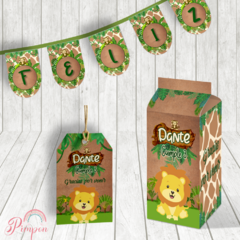 Kit imprimible personalizado - Animales de la selva