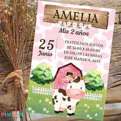 Kit imprimible personalizado - Vaca Lola