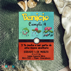 Kit imprimible personalizado - Pokemon - evoluciones de bulbasaur - comprar online