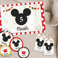 Kit imprimible textos editables - mickey mouse en internet