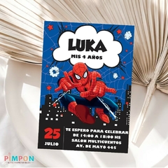 Kit imprimible textos editables - Hombre Araña - Spiderman