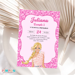 invitacion / invitation / convite DIGITAL - barbie