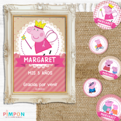 Kit imprimible personalizado - Peppa Pig - pimpon