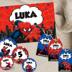 Kit imprimible textos editables - Hombre Araña - Spiderman - pimpon