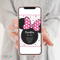 Kit imprimible personalizado - minnie mouse rosa - pimpon