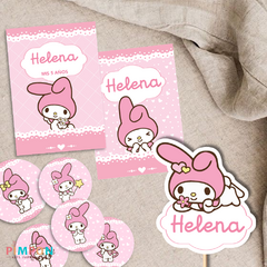 Kit imprimible personalizado - My Melody - pimpon