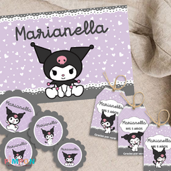 Kit imprimible personalizado - kuromi - pimpon