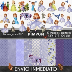 Cliparts + Papeles digitales - princesas catrinas - (copia)