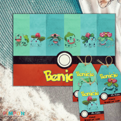 Kit imprimible personalizado - Pokemon - evoluciones de bulbasaur - tienda online