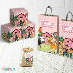 Kit imprimible personalizado - la granja de zenon (rosa) - pimpon