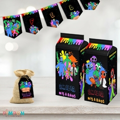 Kit imprimible personalizado - Rainbow Friends - loja online