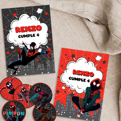 Kit imprimible textos editables - Miles Morales - Hombre Araña - Spiderman - tienda online