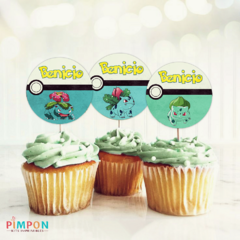 Imagen de Kit imprimible personalizado - Pokemon - evoluciones de bulbasaur