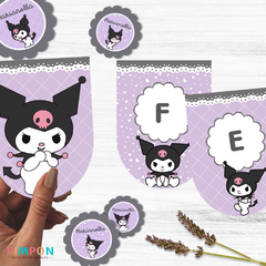 Imagen de Kit imprimible textos editables - kuromi