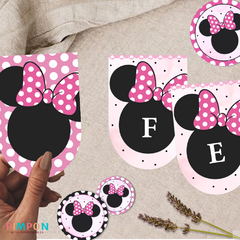 Image of Kit imprimible personalizado - minnie mouse rosa
