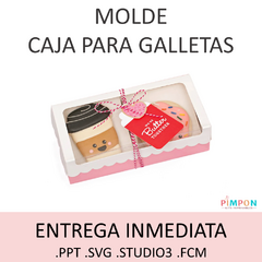 Molde patron 100% editable Caja para galletas - buy online