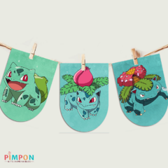 Kit imprimible personalizado - Pokemon - evoluciones de bulbasaur - comprar online