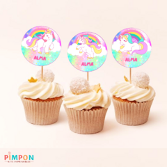 Kit imprimible personalizado - Unicornio - pimpon