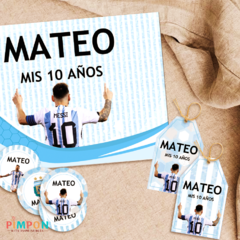 Kit imprimible textos editables - Lionel Messi - pimpon