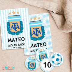 Imagen de Kit imprimible personalizado - AFA, seleccion argentina