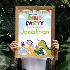 Kit imprimible personalizado - Dinosaurios party dino (verde) na internet