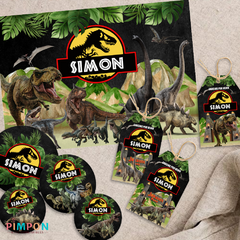 Kit imprimible textos editables - Dinosaurios jurassic park - buy online