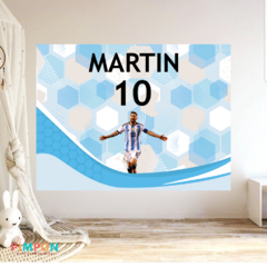 Banner imprimible digital 2 x 1.5 mts - Messi Seleccion argentina mod. 01