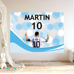 Banner imprimible digital 2 x 1.5 mts - Messi Seleccion argentina mod. 04