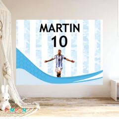 Banner imprimible digital 2 x 1.5 mts - Messi Seleccion argentina mod. 02