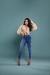 Calça Jeans Modeladora Skinny Glam na internet