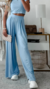 Calça Pantalona Elegance Azul Bebê