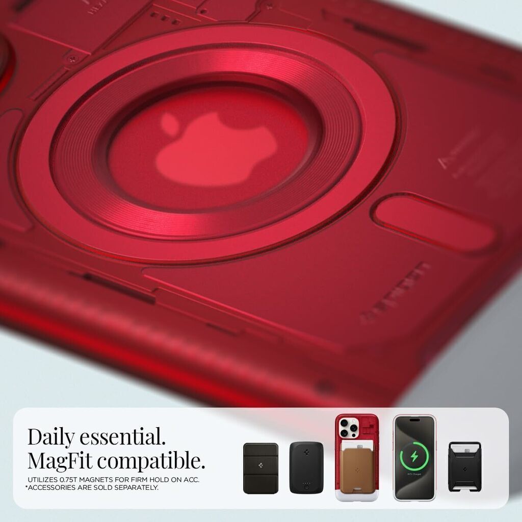 Funda Spigen Classic C1 Magfit iPhone 15 Pro Max Ruby